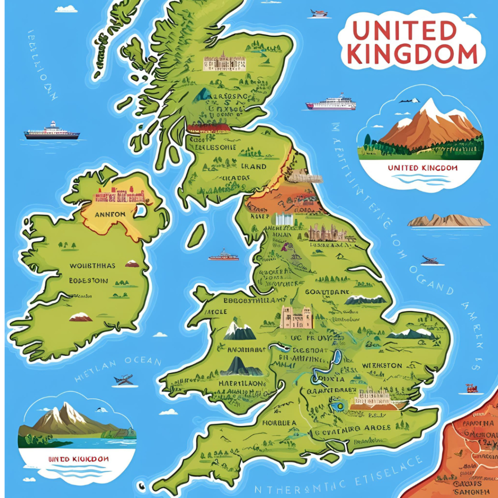 Uk geographical view