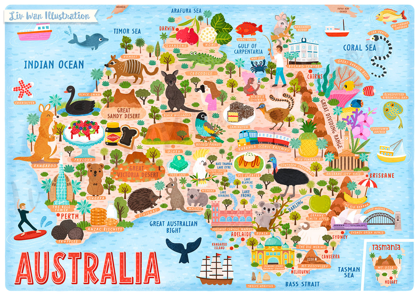 LivWan-Map-of-Australia-Illustration