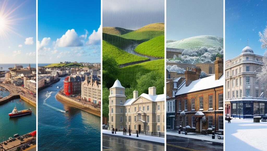 shows different climates in uk cities