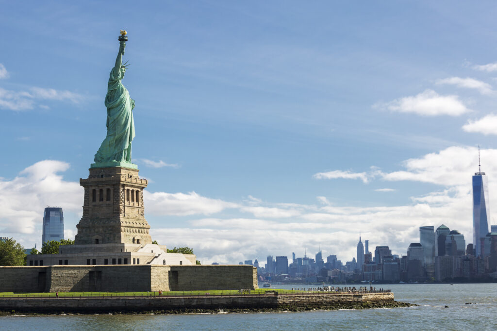 Statue of Liberty and the New York City Skyline